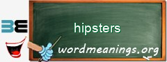 WordMeaning blackboard for hipsters